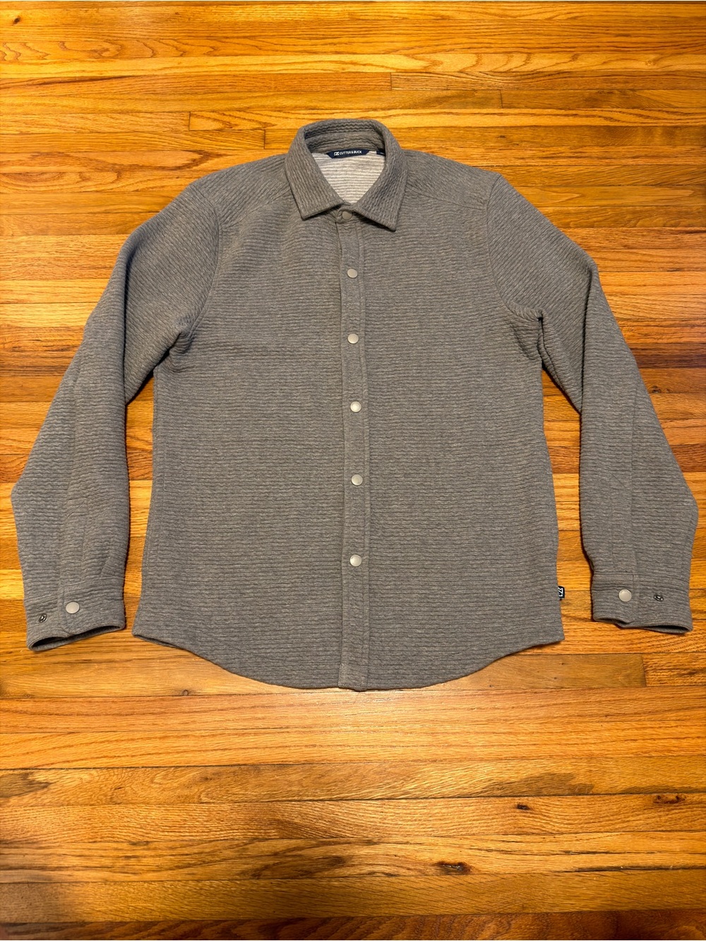 Cutter & Buck Casual Button Down Shirt Jacket, Medium, Grey